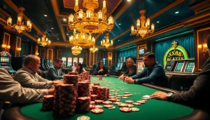 Experience the thrill of XX88 Boats at an exciting poker table with engaging players and vibrant casino atmosphere.