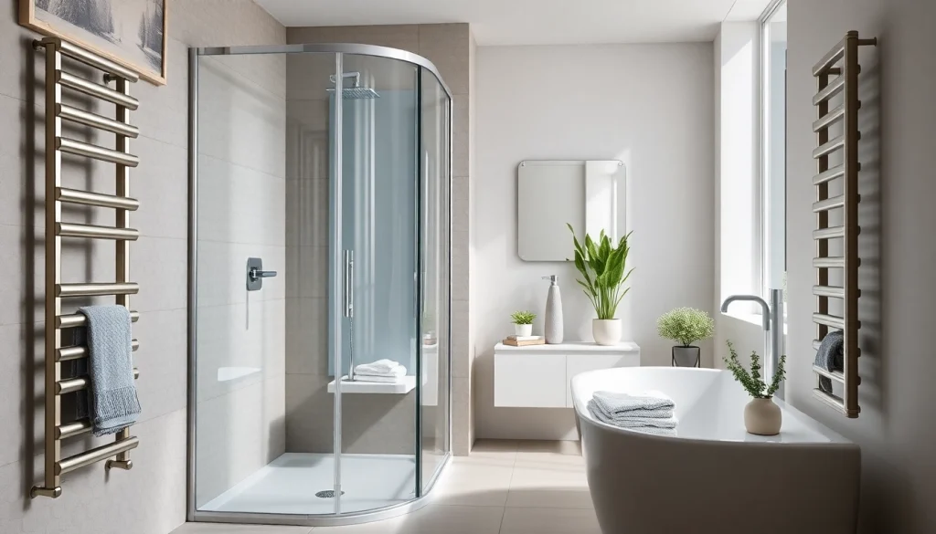 Erleben Sie sonni sanitär Produkte in einem modernen Badezimmer mit eleganten Details.