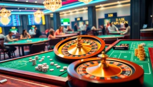 KJC AC 2 vibrant casino scene featuring roulette, dice, and poker tables.