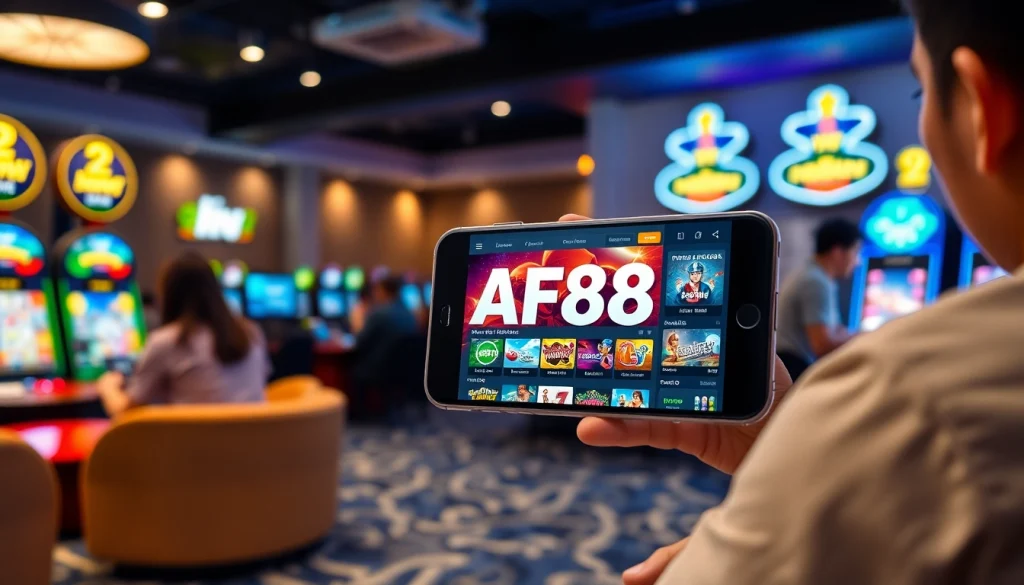 An engaging online betting experience on af88.com showcasing sports, casino, and slot games.