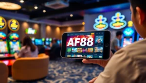 An engaging online betting experience on af88.com showcasing sports, casino, and slot games.