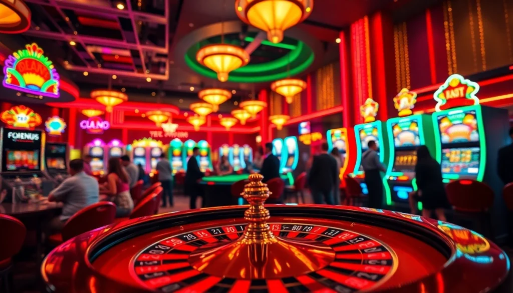 Menampilkan pengalaman toto resmi di kasino yang ramai dan menarik, mengundang peserta untuk bermain.