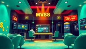 Engaging MV 88 online gaming interface showcasing digital promotions and friendly support.