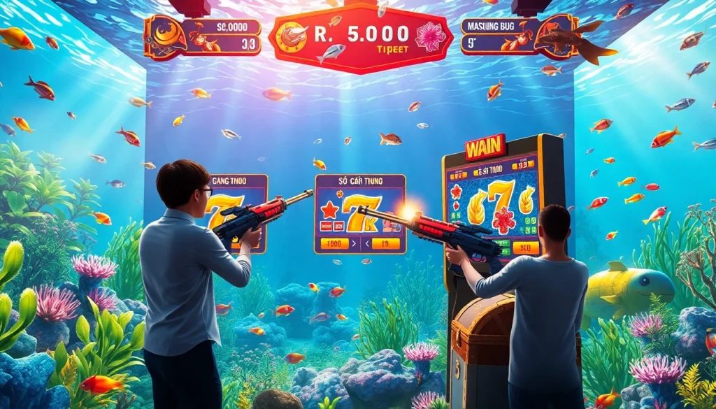Bắn cá đổi thưởng game with underwater excitement and colorful fish rewards