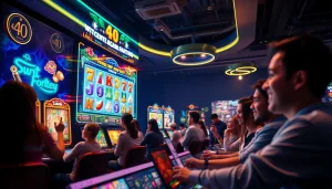 Kode4d online gaming platform showcasing exciting slot games with players engaged in a vibrant digital interface.