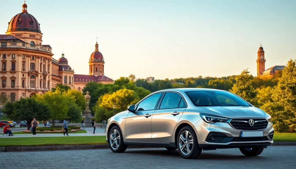 Discover the beauty of Chisinau while renting a car in Moldova, showcasing modern vehicles against a scenic backdrop.