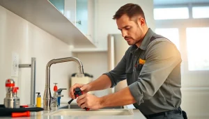 Fixing a plumbing leak expertly at https://speedyservicestoday.com.au kitchen sink scene.
