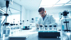 Detailed laboratory scene on WIN55 synthetic cannabinoid research, showing vials and equipment.