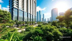 Showcase of tampines st 95 ec luxury condos with landscaped gardens and clear skies.