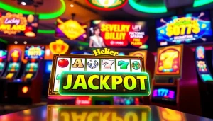 Play exciting winmy slot games with vibrant visuals and high jackpots in a lively casino atmosphere.