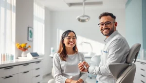 Best teeth whitening clinic in Kuala Lumpur showcasing a friendly consultation in a modern dental office.