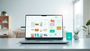 다양한 상품권과 결제 수단을 선보이는 디지털 마켓플레이스에서 상품권소액결제 옵션을 시각적으로 표현한 이미지.