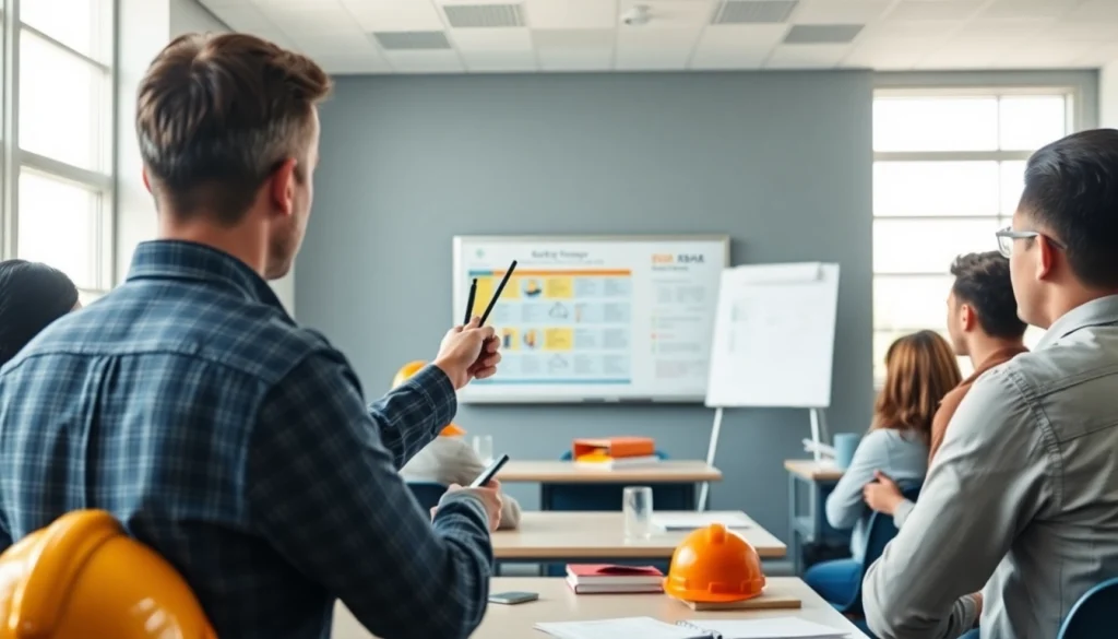 Engaged participants in an OSHA training carolinas session with a professional instructor.