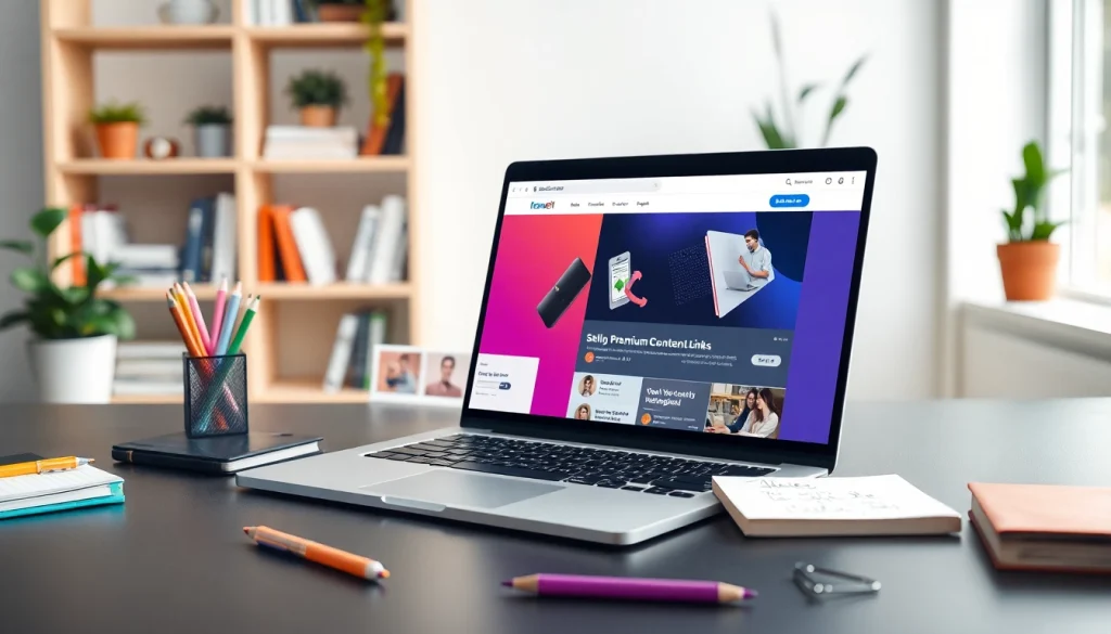 Boost your brand by learning to sell premium content links effectively in a professional workspace.