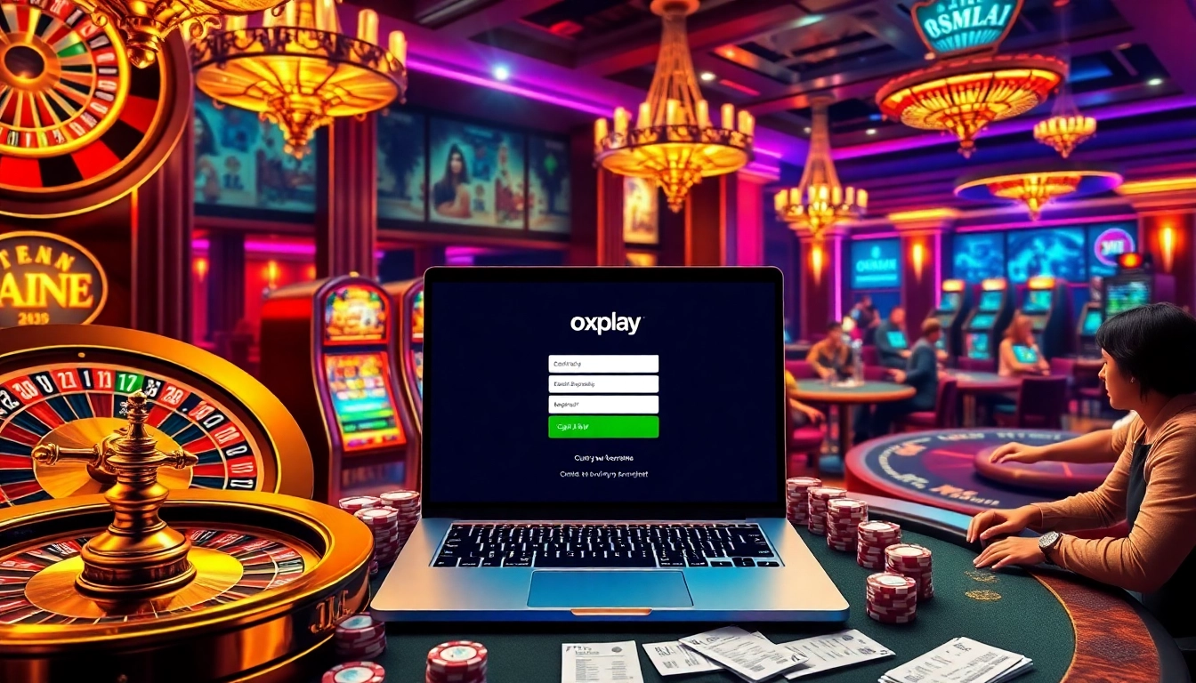Experience the thrill of the oxplay login while playing casino games at a luxurious gaming table.