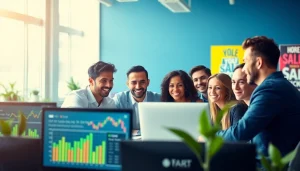 In a vibrant office, diverse teams collaborate to hire inside sales reps effectively, showcasing teamwork and professionalism.