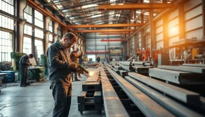 Steel fabricators near me showcasing skilled artisans in an active workshop.