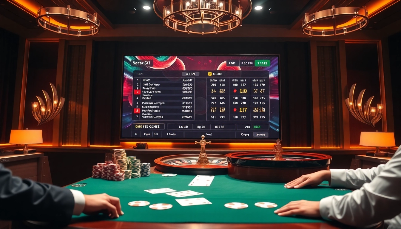 Watch live tỷ số bóng đá 7m on an elegant casino interface, complete with poker chips and roulette elements.