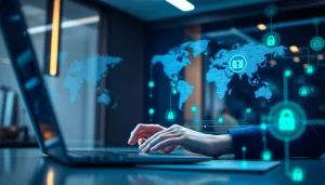 用户正在使用 QuickQ 实现无缝全球互联网连接，展示网络速度与隐私功能。