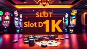 Experience excitement at the slot deposit 1k machines with players enjoying vibrant gameplay.