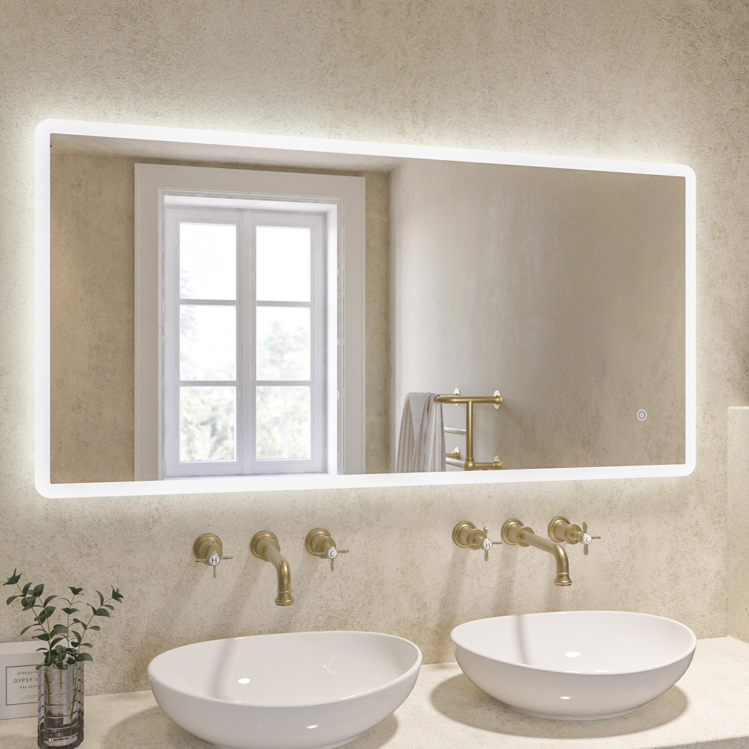 Bathroom Mirror with LED Light Ideas for Small Spaces