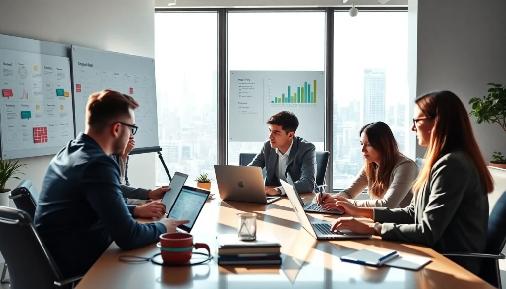 SEO Agentur bietet innovative digitale Marketingstrategien in einem modernen Büro an.