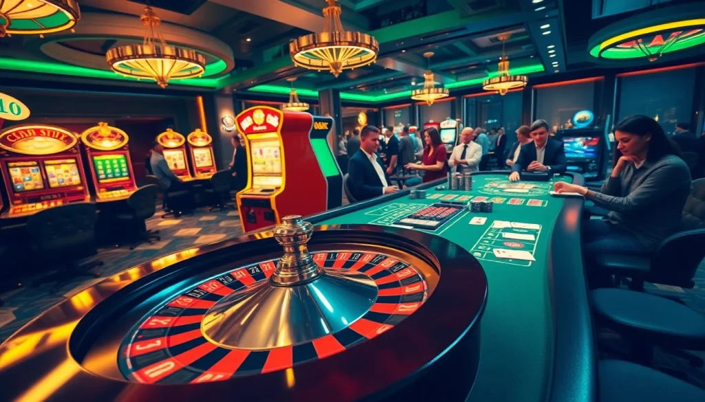 Trải nghiệm cảm giác chiến thắng tại https://luck8.com với bàn casino sôi động, chip poker và người chơi hào hứng.
