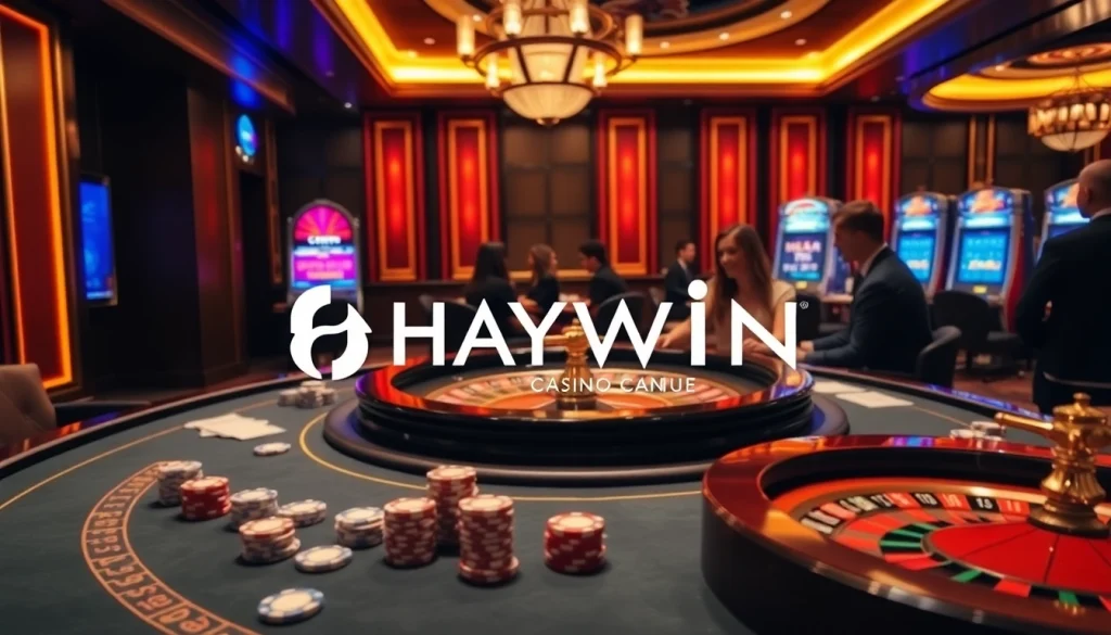 Experience Haywin chính thức with thrilling casino gaming featuring luxurious tables and vibrant slot machines.