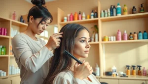 Salon coafor bucuresti cu stilist profesionist care oferă o tunsoare elegantă.
