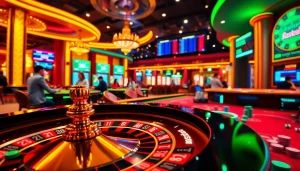 1win sayt üzrə oyuncuların rulet masasında həyəcanla oynadığını təsvir edən görüntü.