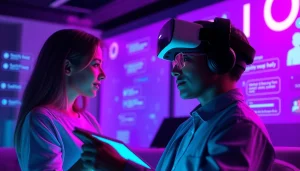 Engaging scene of an NSFW character AI interaction with a customizable avatar and digital interface.