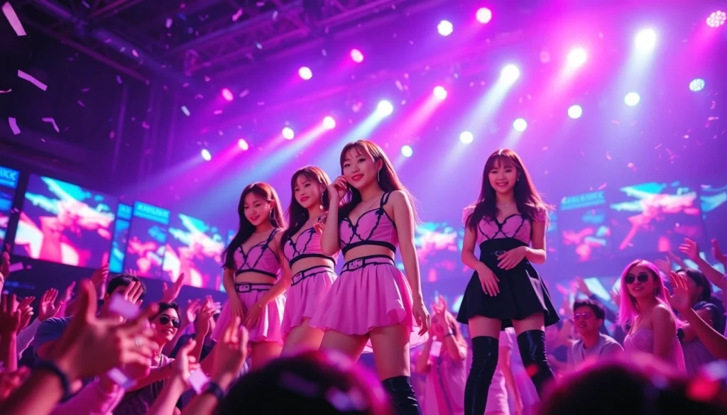BLACKPINK news showcasing the band performing live, exuding energy and excitement during a concert.