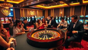 Experience the thrill of gaming at a top club with vibrant tables and lively players