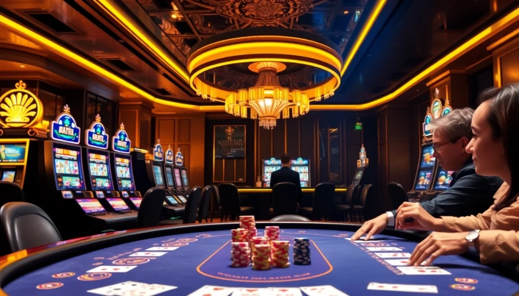 Experience the thrill of casino gaming at https://sa88.it.com/ with vibrant slots and an upscale poker table.