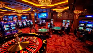 Players betting on high-stakes games at F8BET casino, showcasing excitement and luxury.