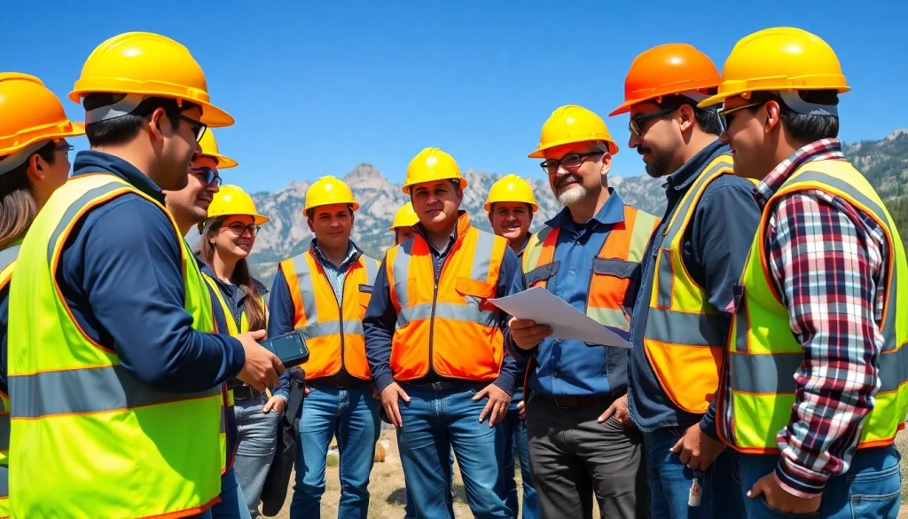 Engage in construction safety training in Colorado with professional workers interacting.