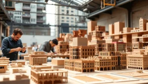 Architekturmodellbau Hannover – Detailreiche Modelle in einem kreativen Workshop zeigen handwerkliche Fähigkeiten.