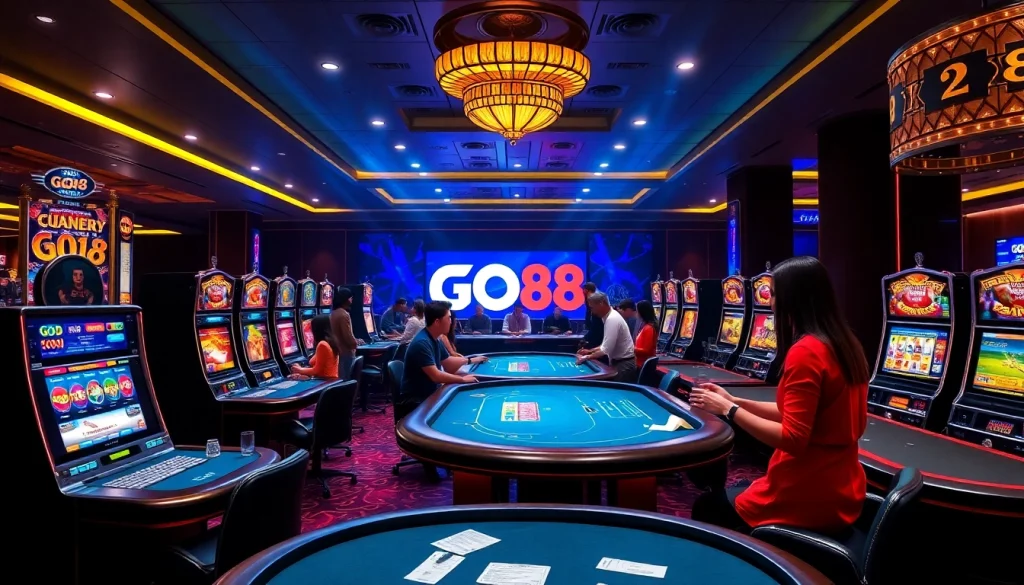 Exciting gameplay at GO88 with vibrant casino elements and engaging betting experiences.