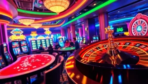 Experience the luxury of gaming at https://ev882.sa.com/ with vibrant casino visuals and players enjoying poker.