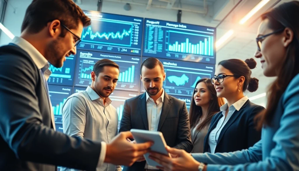 Analyze competitive intelligence faqs with a team of professionals collaborating over data insights.