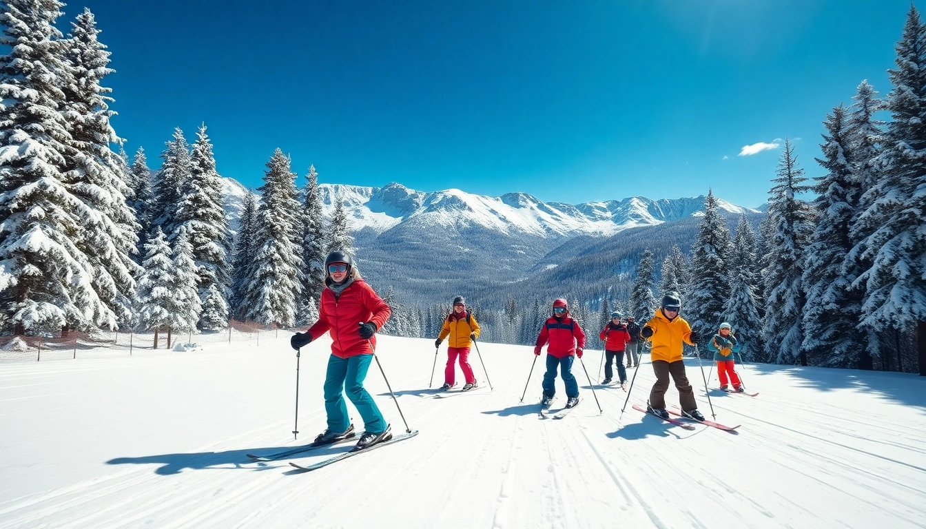 Skiers and snowboarders enjoy winter sports in winchester, ma ski and snowboard haven.