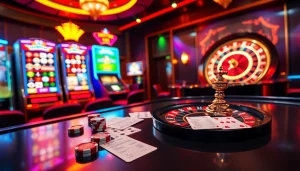 Experience thrilling gameplay at https://uu88ae.com/ with colorful slot machines and vibrant casino elements.