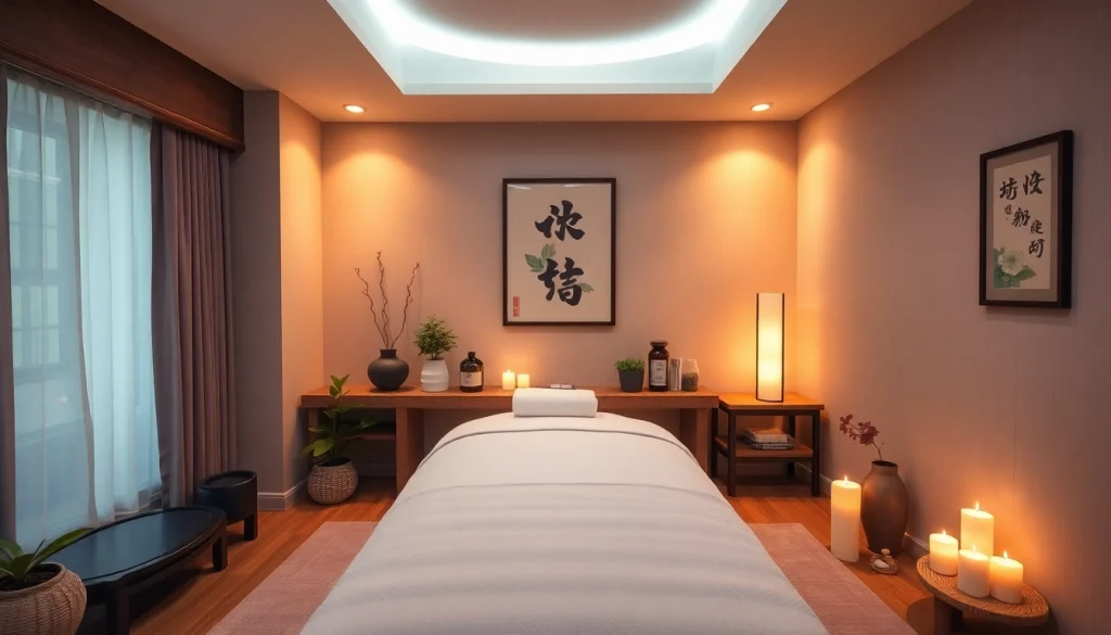 편안한 색상과 분위기를 갖춘 대구마사지 치료실