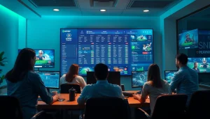 Engaged users exploring betting options in a high-tech environment, symbolizing safety and excitement with 슈어맨.