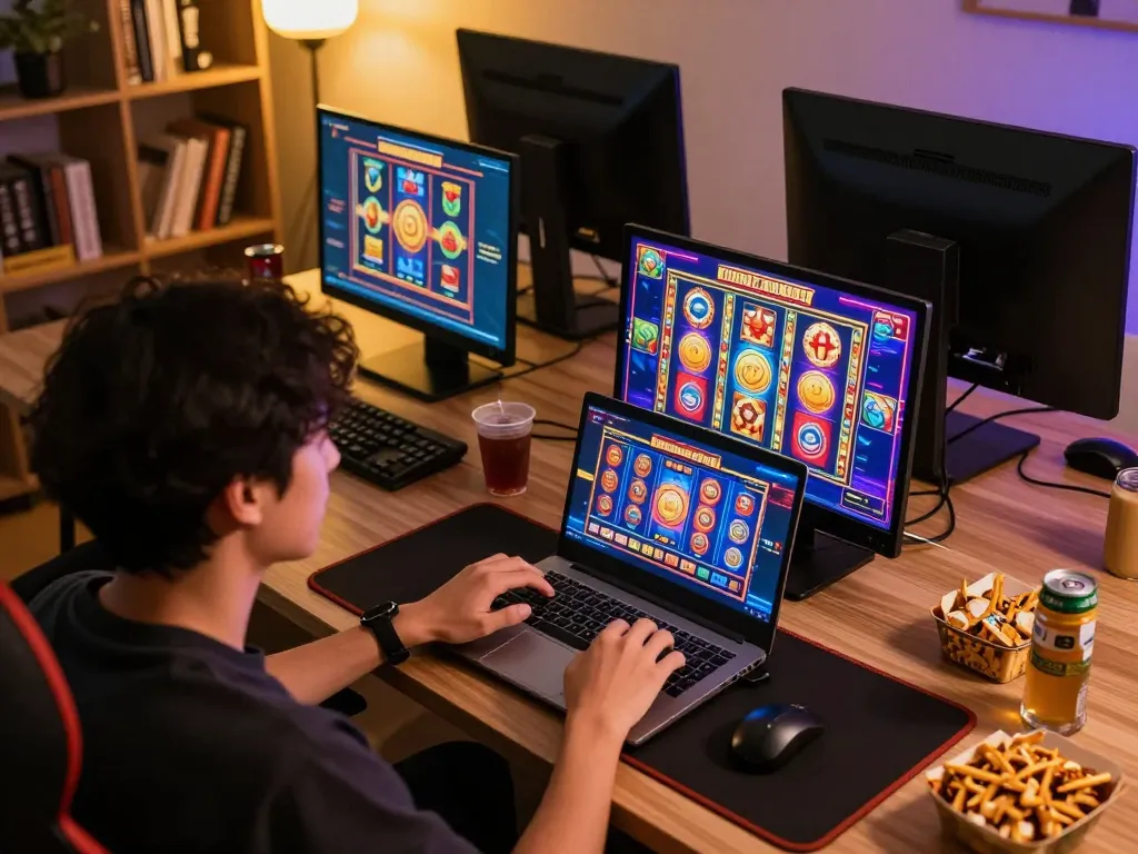 Engaging in online slot server luar negeri with colorful graphics and warm ambiance.