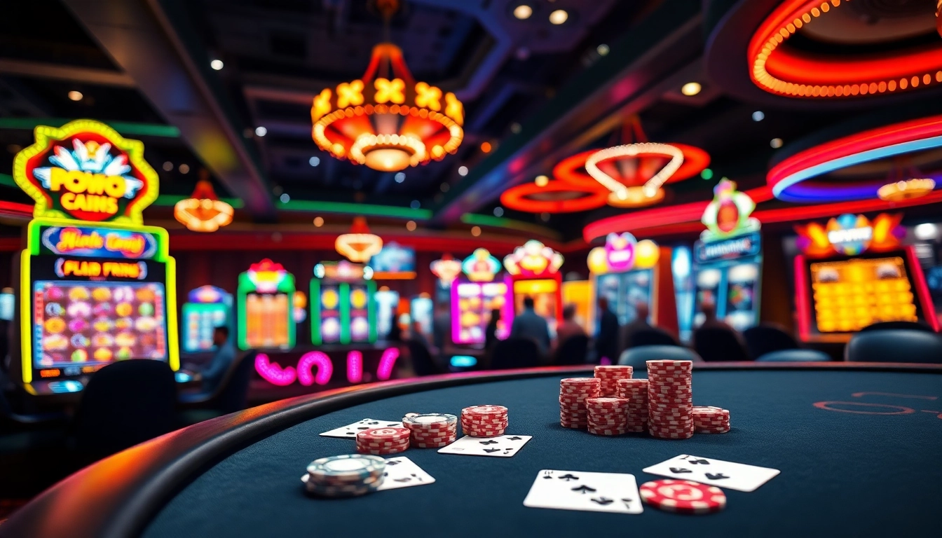 Engaging scene at the Vegas hero online casino with vibrant gaming elements.