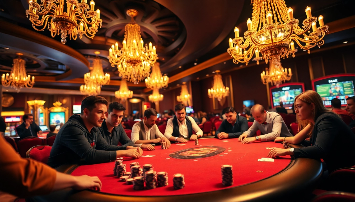 Engaging Casino Action with 8win official Poker Players at a Vibrant Table