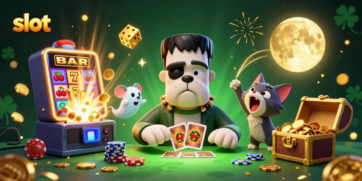 Slot yang menyenangkan dengan karakter unik di kasino digital, memperlihatkan tindakan bermain dan kemenangan.
