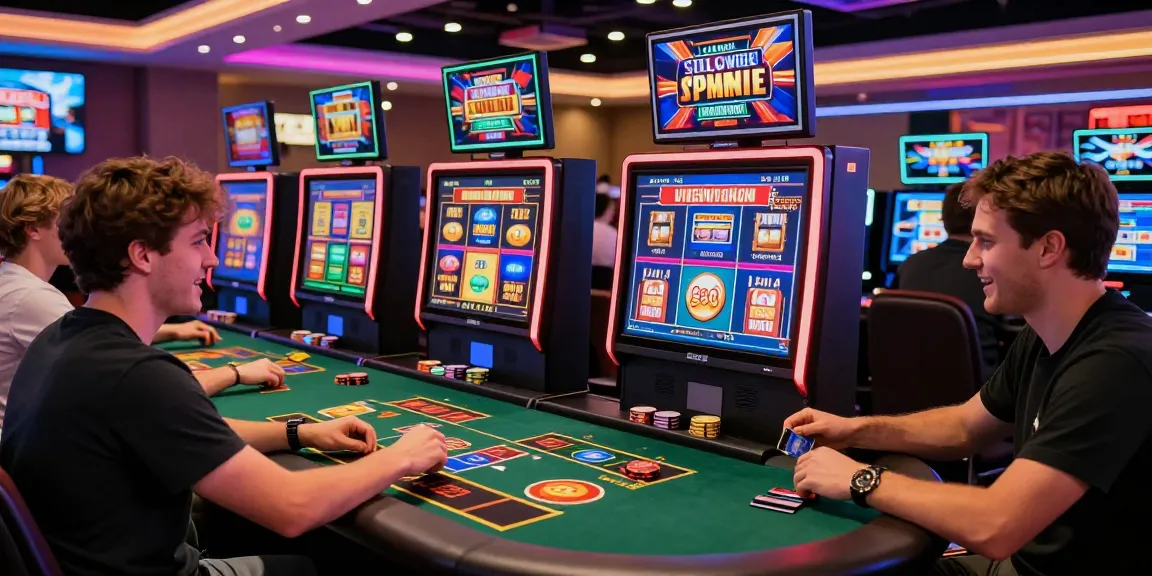 Exciting online casino atmosphere at spinysoft.co.uk with players using credit cards