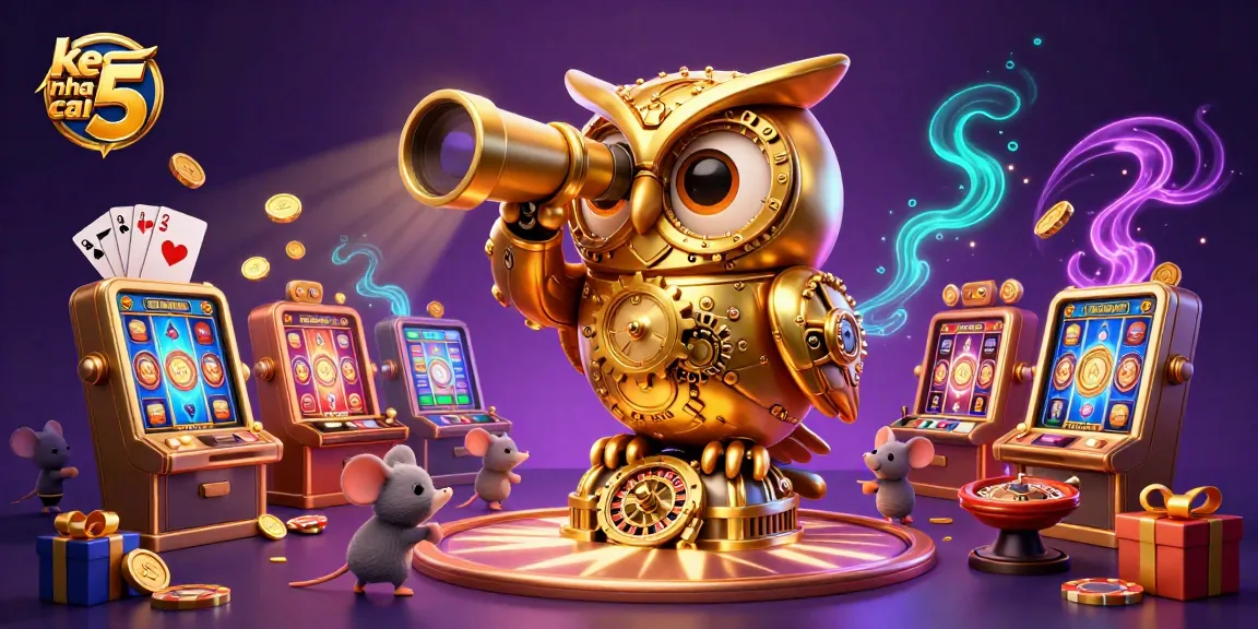 Experience thrilling action with keo nha cai 5 as a clockwork owl scans the casino.